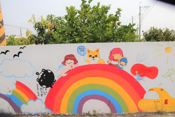 台灣原創插畫彩繪村：【嘉義景點】台灣原創插畫彩繪村~五大主題好事花生、求子順利、孕子平安、育子健康、望子成龍/奇可奇卡集結台灣80位插畫家/繪製多種風格的原創插圖實在好逗趣