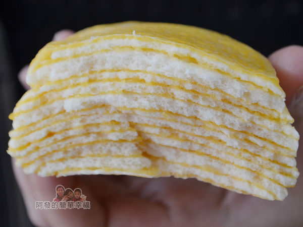 老竹子三發包子12-奶黃千層派剖面-看起來不像饅頭
