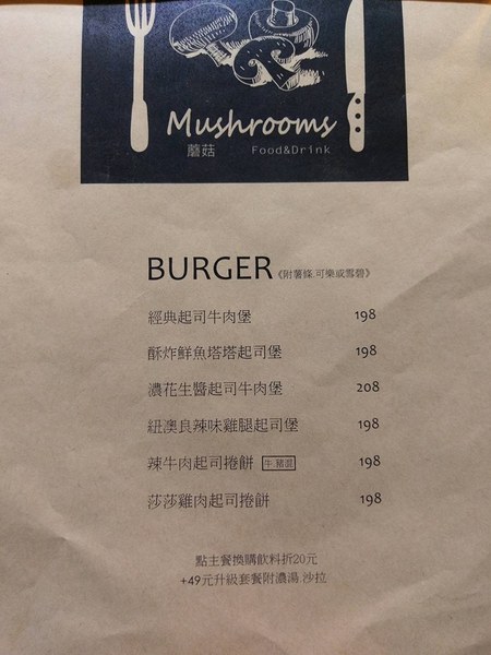 蘑菇pasta：蘑菇pasta-東海商圈義式料裡  餐點、服務都在水準之上  二店開在隔壁  賣的餐點不同  下禮拜再來試試