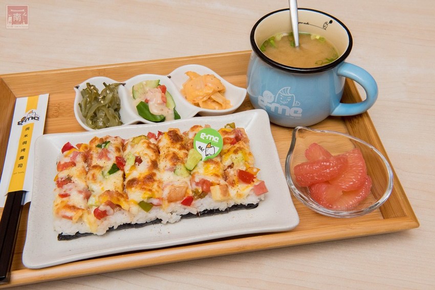 【台南美食】九宮格餐盒限定供應｜日式茶泡飯｜日式三杯雞套餐｜外帶三份88折｜焗烤壽司~~焗米g-me焗烤壽司 - 南人幫