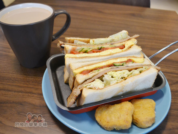 瑞比早午餐27-花生醬里肌豬排三明治+A套餐