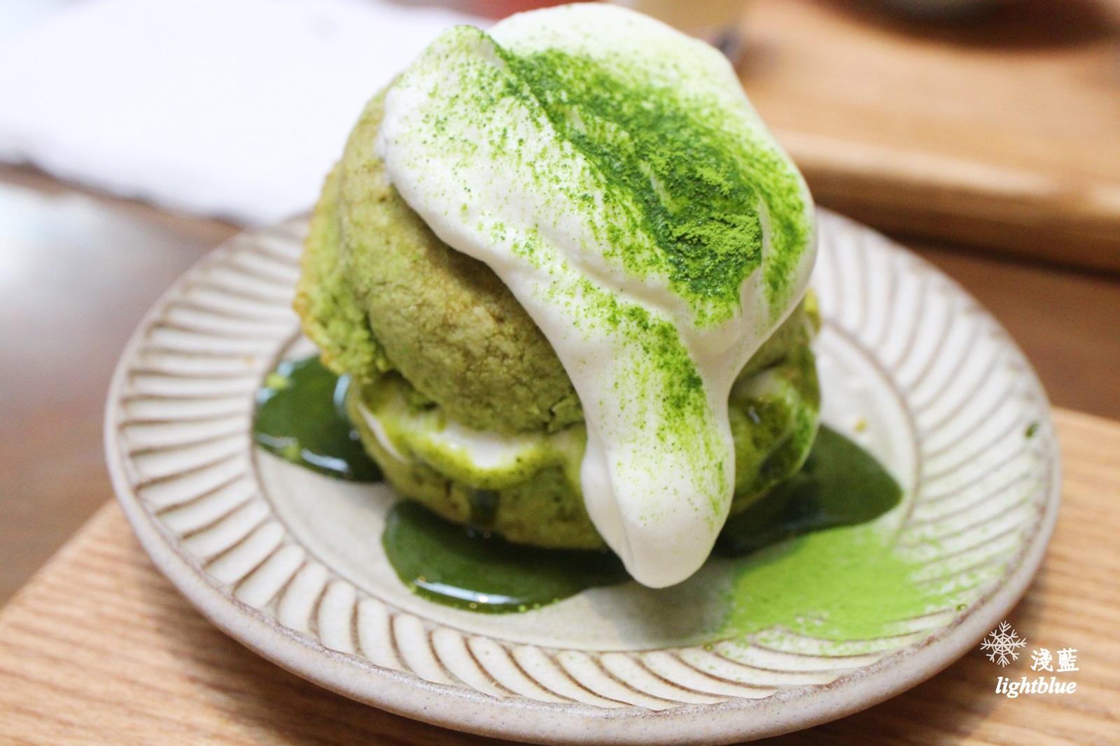 台中美食：淺藍 × 冰田ガリガリ～有小山園抹茶冰和抹茶司康的抹茶控愛店