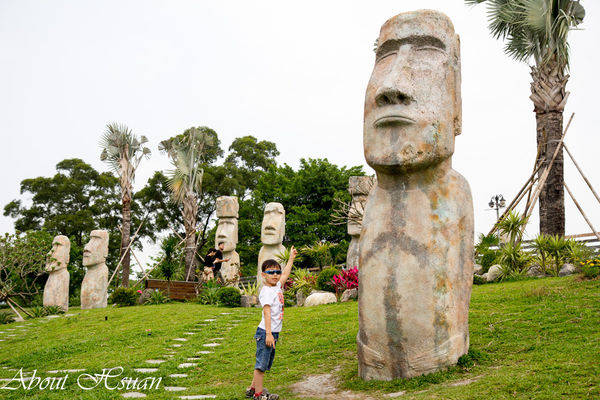 大溪花海農場:摩艾巨石像-大溪花海農場親子遊推薦