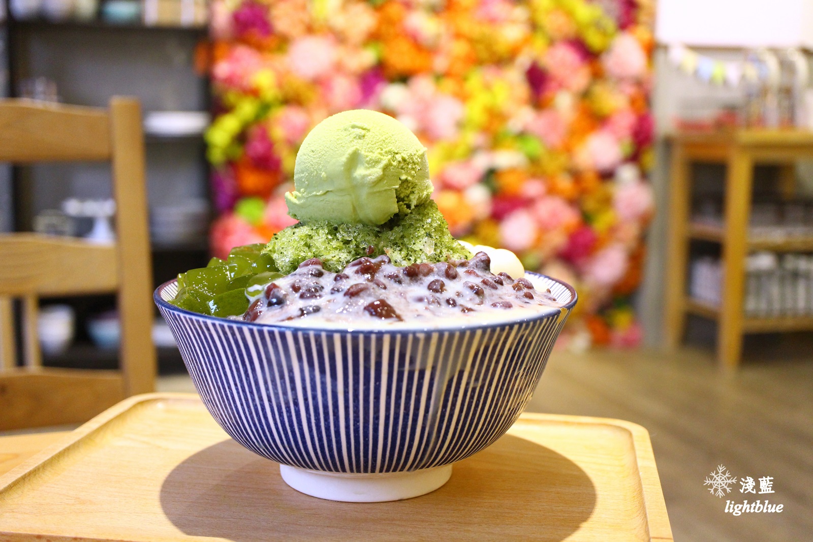 宜蘭羅東美食：淺藍 × 小島日和～熱門打卡花牆，豪華宇治金時抹茶刨冰