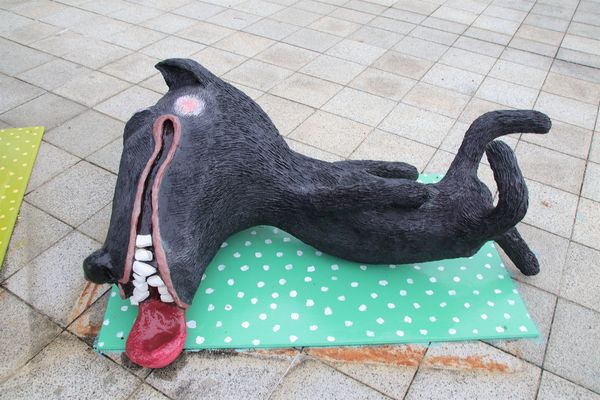 可愛逗趣南科管理局台灣犬:【台南景點】可愛逗趣南科管理局台灣犬~小黑都很有魅力,有點心機的表情可愛又逗趣,那耍寶耍酷的模樣,很讓人生疼,淘氣卻又帥勁十足,讓人又愛又恨的