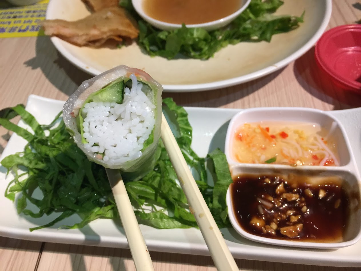 I-PHO 美式越南河粉｜生春捲剖面圖