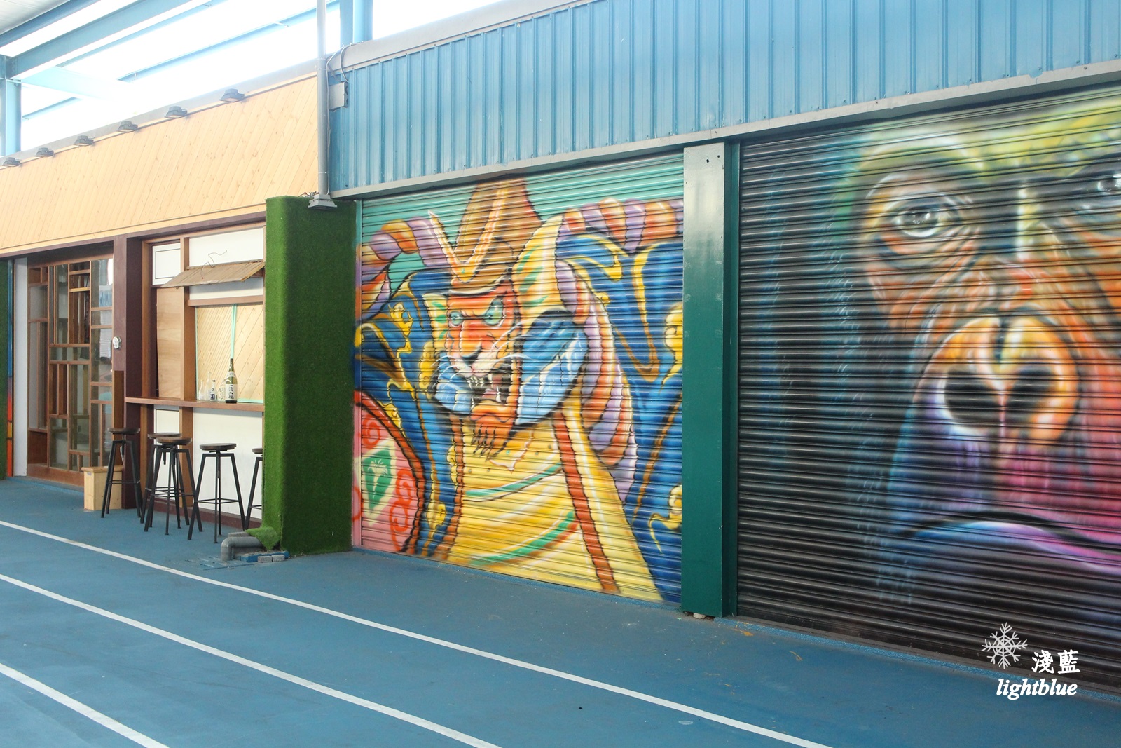 台中景點：淺藍 × 沙鹿夢想街～台中新景點，拍不停的夢幻籃球牆