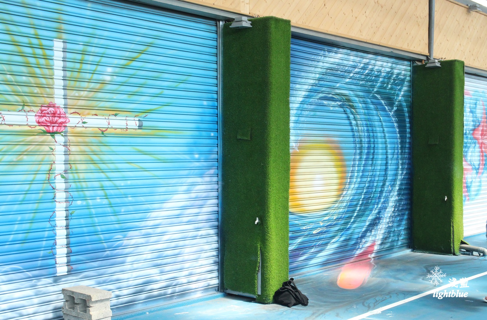 台中景點：淺藍 × 沙鹿夢想街～台中新景點，拍不停的夢幻籃球牆