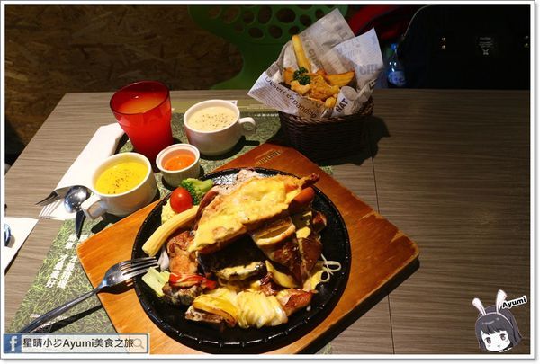 阿蘭貝爾牛排廚房 Alanbier steak house：[食記]►台中北區◄阿蘭貝爾牛排廚房崇德店－仙拚仙-六拚起司融漿雙人699元/平日8種炸物吃到飽中午+49元晚上+69元️