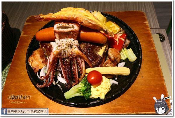 阿蘭貝爾牛排廚房 Alanbier steak house：[食記]►台中北區◄阿蘭貝爾牛排廚房崇德店－仙拚仙-六拚起司融漿雙人699元/平日8種炸物吃到飽中午+49元晚上+69元️