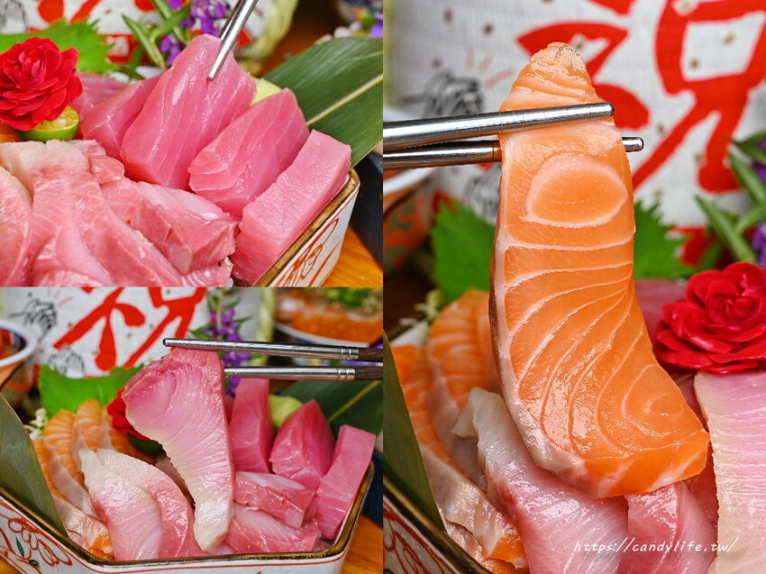 小麥所|台中厲害深夜食堂,超浮誇生食丼飯,生魚片也超厚切,當月壽星還有酒樽爽敲優惠價~