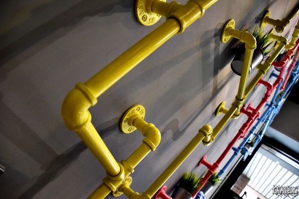 【台中。美食】 北區 / 芙露愛思 F.lu ICE，黃綠紅三色繽紛雪花冰，粉色系的工業風格，少女拍照夢幻系列，IG熱門打卡景點