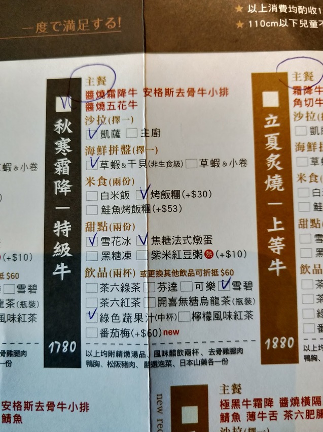 輕井澤集團美食-茶六燒肉堂-朝富店-套餐組合燒烤點餐超簡單。