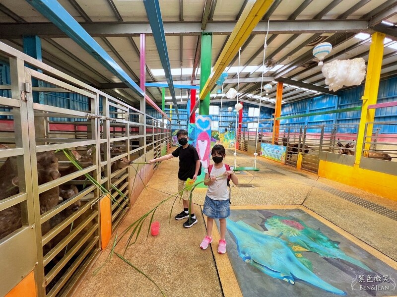 宜蘭礁溪親子餐廳推薦！水鹿咖啡親子館餵水鹿 玩溜滑梯，宜蘭親子旅遊。