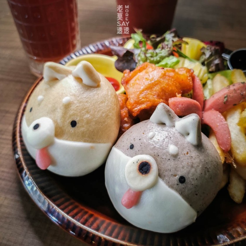 [台南 早午餐]中西區 逗弄‧手作,人氣定套餐餐推薦:超萌!雙色柴犬餐$239