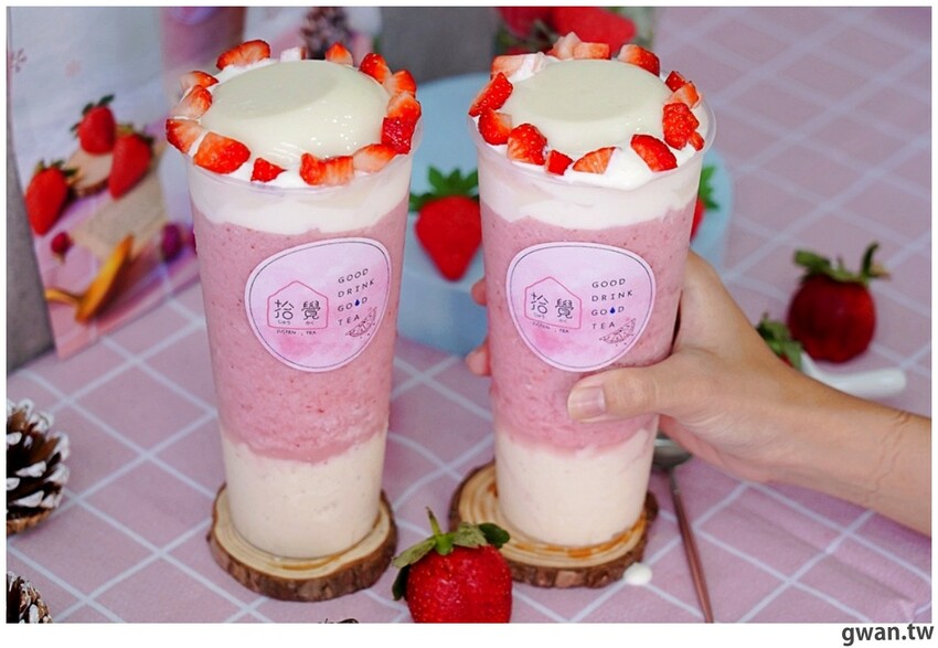 草莓季來囉~喝的草莓甜點,還有濃濃奶蓋!