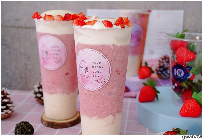 草莓季來囉~喝的草莓甜點,還有濃濃奶蓋!