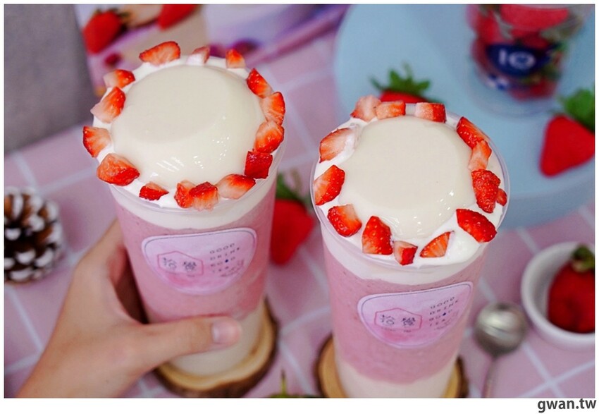 草莓季來囉~喝的草莓甜點,還有濃濃奶蓋!