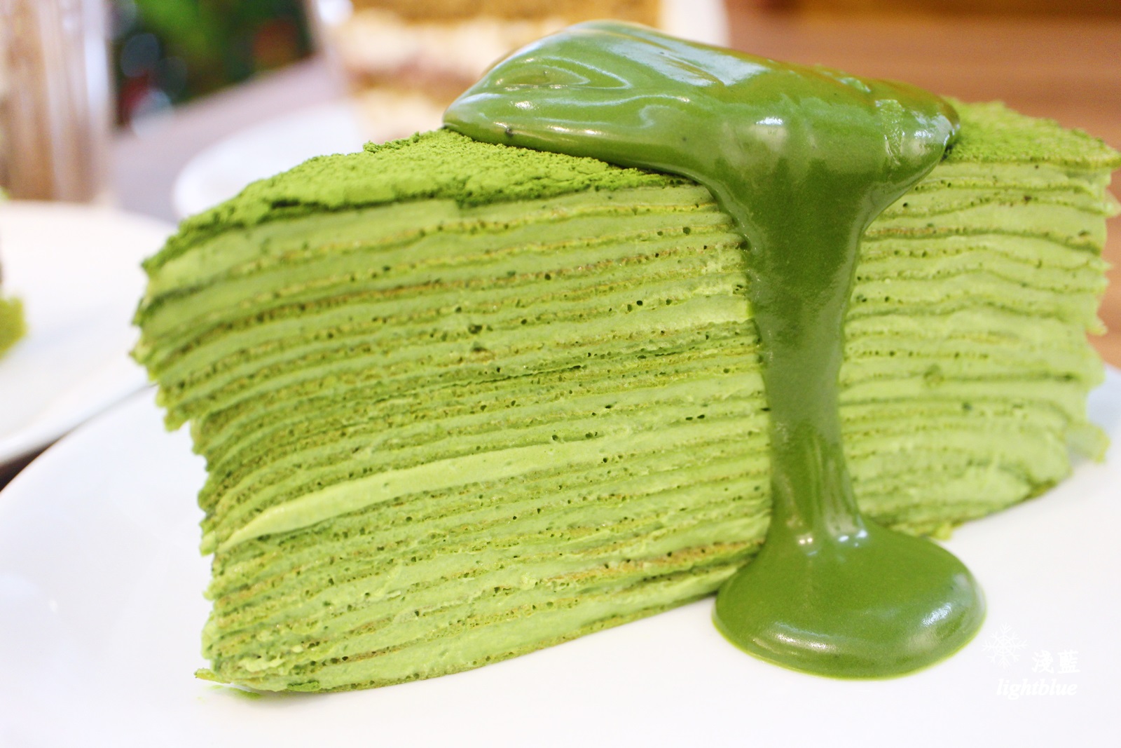 [ 國父紀念館美食 ] 淺藍 × sweet tooth～大份量小山園抹茶千層蛋糕