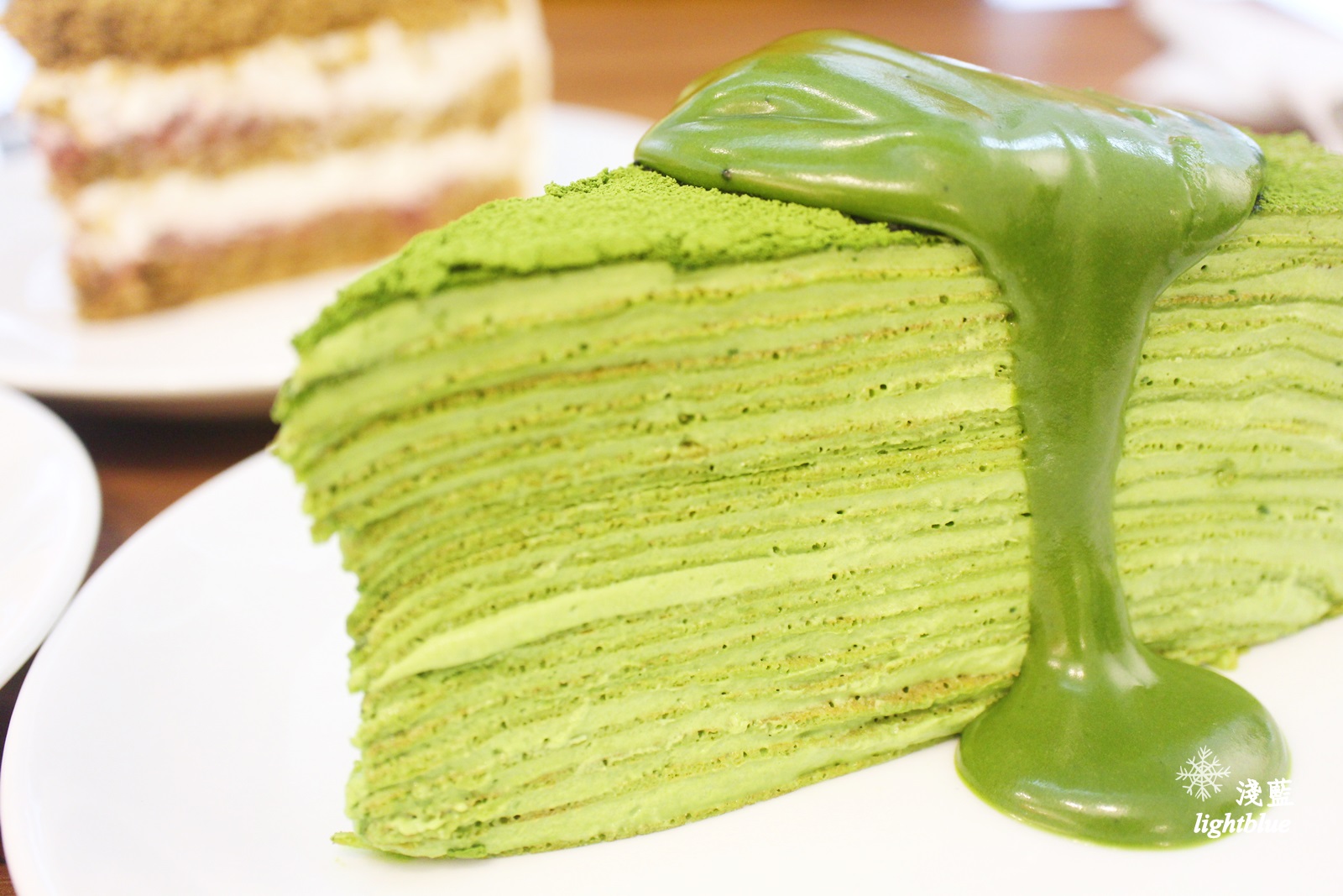 [ 國父紀念館美食 ] 淺藍 × sweet tooth～大份量小山園抹茶千層蛋糕