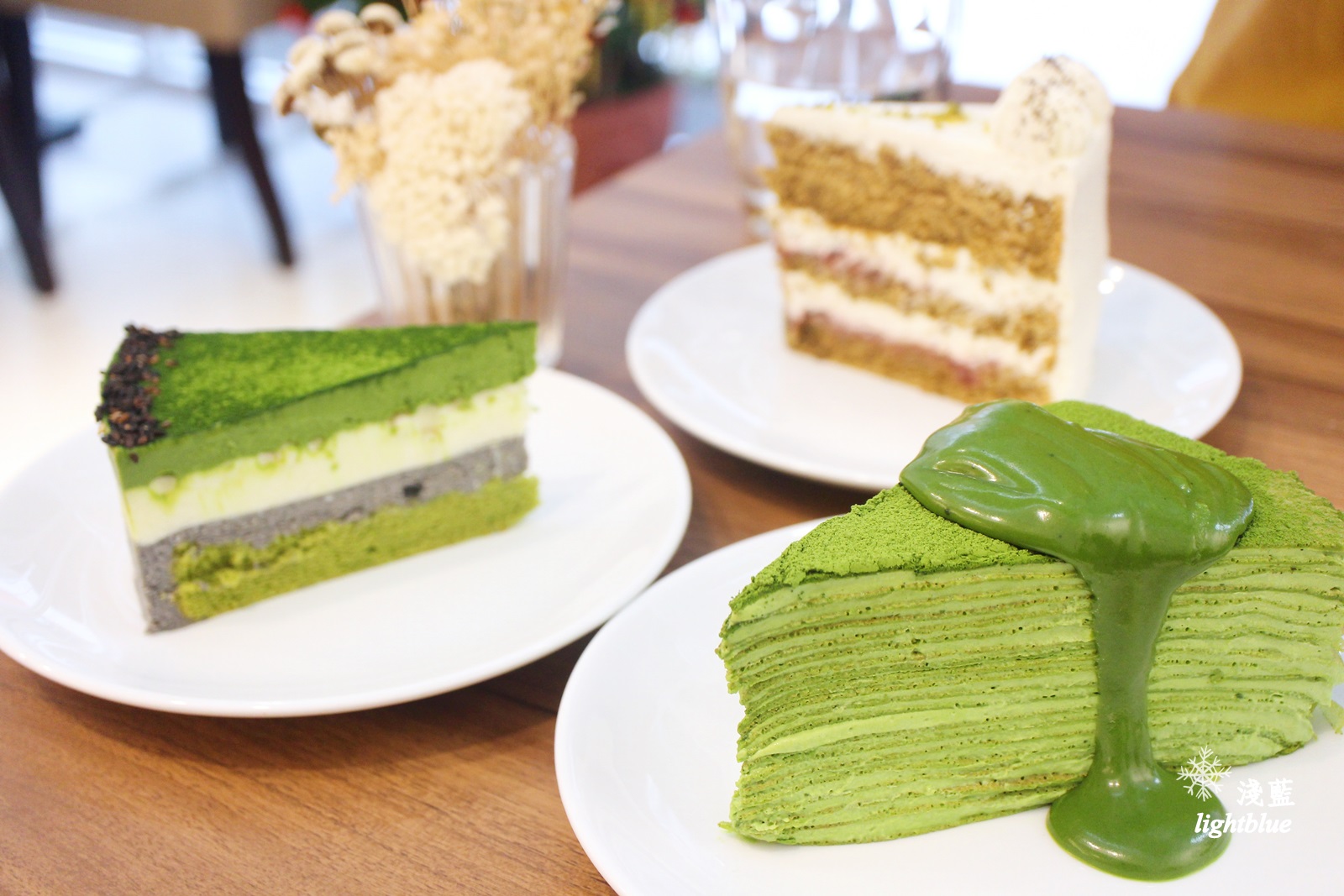 [ 國父紀念館美食 ] 淺藍 × sweet tooth～大份量小山園抹茶千層蛋糕