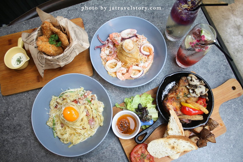 窩巷弄 超邪惡起司雞蛋培根麵!空間寬敞、氛圍安靜舒適【捷運公館】台大公館聚餐餐廳/公館美食推薦/寵物友善餐廳 @J&A的旅行