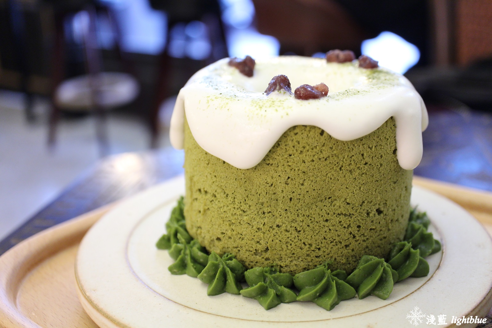 [ 北門站．迪化街美食 ] 淺藍 × Arukinomoli 有木之森 Cafe～每日限量四份的萬聖節限定版布丁，抹茶控大愛的綠一抹生乳戚風