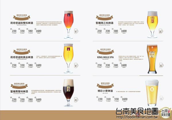 【台南市-中西區美食】在小西門『Beer Talk』跟百年酒廠的豪格&康尼森邂逅／水果成份高達26%的妹酒與男人味的MAN酒／未加一滴水純啤酒料理的比利時蒸淡菜／一場與比利時啤酒的相遇丫d=(