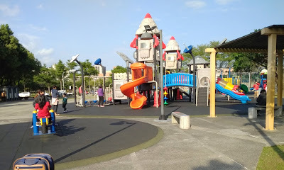 內壢遛小孩的好去處【星河親子公園】大型遊具任您挑