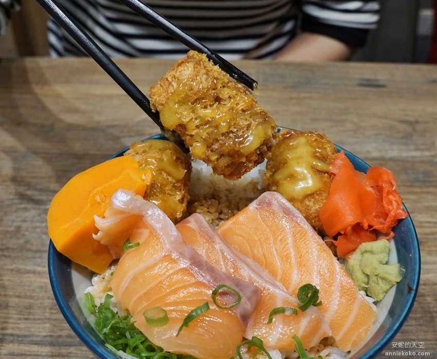 新莊美食 盛之丼 新莊超狂日式丼飯 配料滿到看不到飯啦 - 安妮的天空