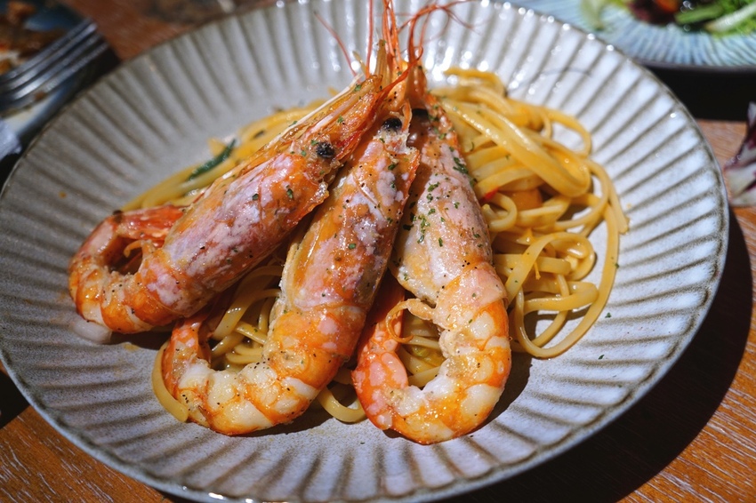 濃情羅勒天使蝦麵