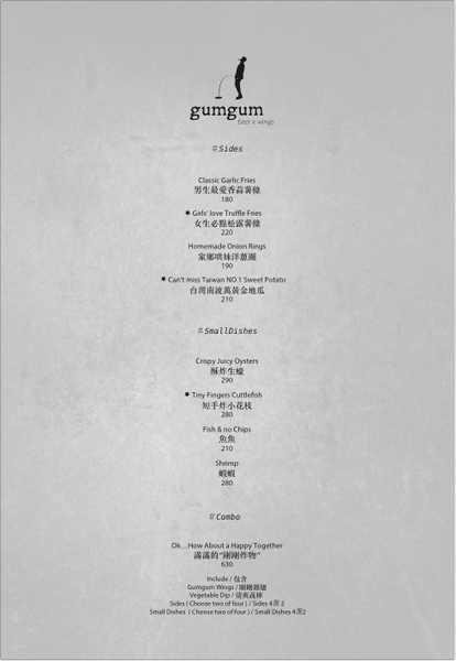 【餐酒館】台北・信義區|國父紀念館・金釀啤酒配雞翅——週末夜晚小酌聚會必去・台北包場餐廳・GUMGUM Beer & Wings雞翅啤酒吧・附菜單