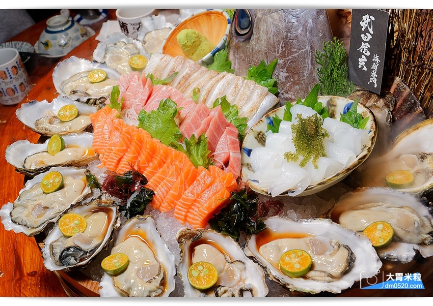 桃園中壢無菜單料理推薦,武田信玄海鮮專門,每人880元免收服務費,想吃最青A的海鮮與日式料理就來這!桃園無菜單料理推薦,中壢日式料理推薦, - 大胃米粒 DAVID & MILLY