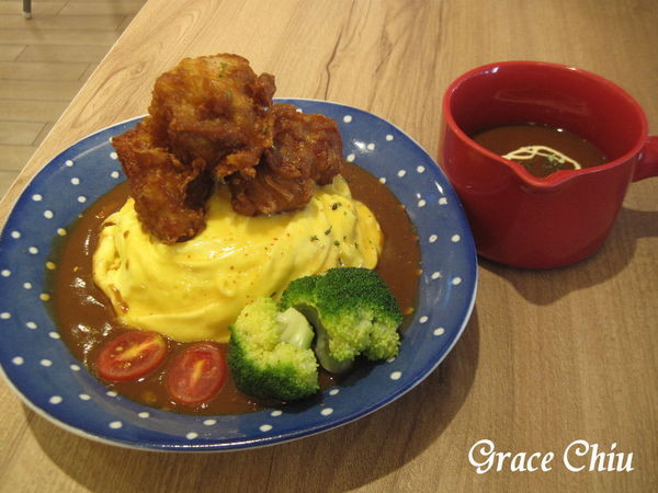 唐揚炸雞咖哩飯 Woosaパンケーキ 屋莎鬆餅屋(京站店)