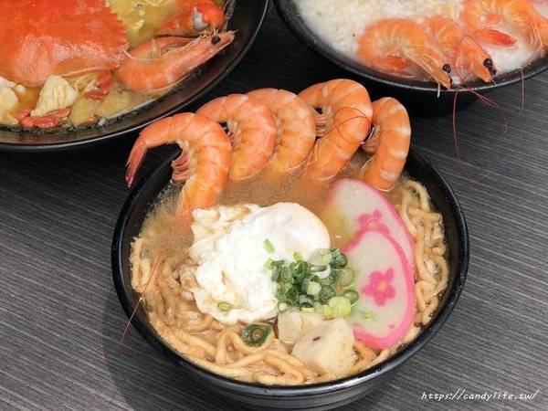 粥堂：台中美食│粥堂（龍蝦粥 螃蟹粥 拉麵）專賣店〃活體海鮮入料～處女蟳麻油麵線霸氣上桌！