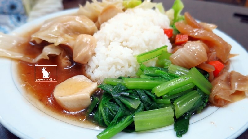 台中｜素食 中美街-福緣素食 吃飽點簡餐非常彭派，蔬菜煎餅很日式是大阪燒，還有關東煮任選款也不錯!