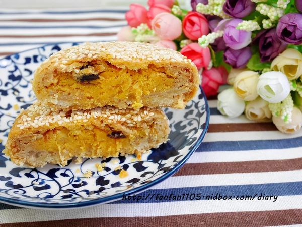 【淡水伴手禮】金順發蛋糕喜餅 古早味 芝麻蛋黃餅禮盒 牛軋餅 過年送禮的好選擇 (8).JPG