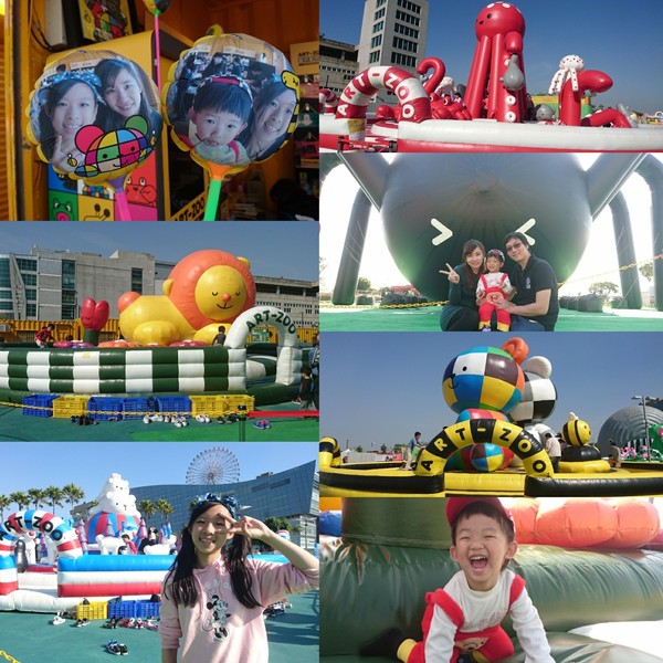 ART-ZOO 藝術動物園：高雄夢時代~ART-ZOO 藝術動物園~口愛動物造型跳跳跳~瘋狂藝起玩氣墊吧！~high翻天~