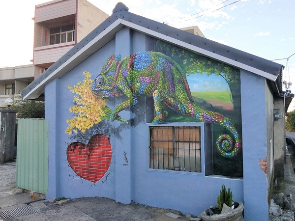 后里舊社天靈宮:【台中后里景點】舊社天靈宮~生動活潑五彩繽紛3D彩繪村,花卉博覽會的主題花現幸福互相呼應