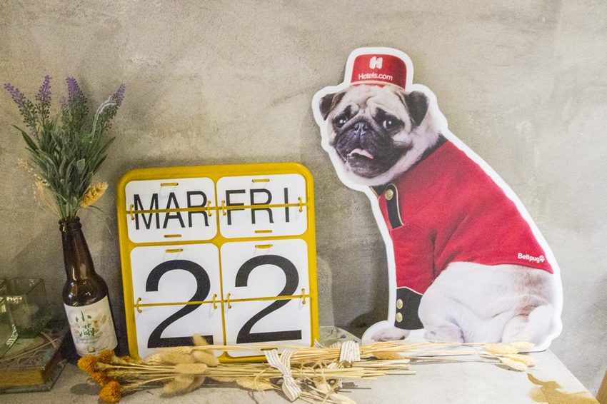 【吃喝.台北】松山下午茶/O.L.O CAFÉ~亞洲唯一Hotels.com聯名咖啡館/輕食咖啡,禮賓大使Bellbug巴哥萌狗陪你用餐