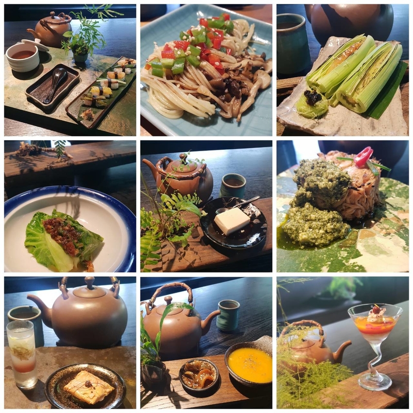 【新北.中和】山間倉房蔬食無菜單料理$1380。塌塌米日式氛圍素食懷石料理