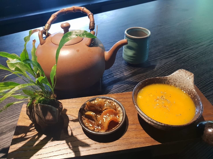 【新北.中和】山間倉房蔬食無菜單料理$1380。塌塌米日式氛圍素食懷石料理