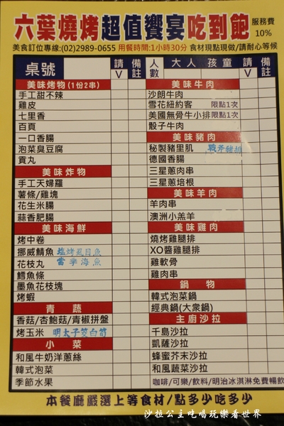 六葉燒烤主題炙燒牛排：三重燒烤吃到飽『六葉燒烤主題炙燒牛排』戰斧豬排也能吃到飽/高CP值