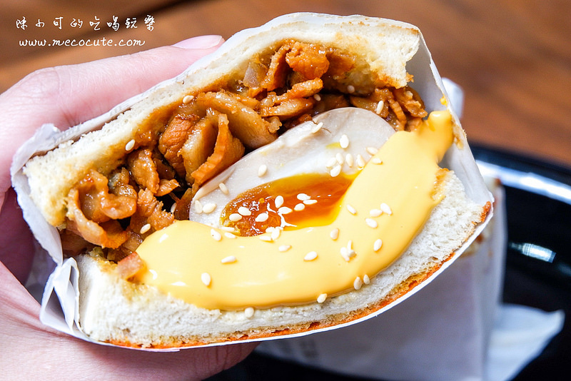 朝富早午餐,爆燒肉黃金溏心蛋吐司,中山朝富早午餐地址 @陳小可的吃喝玩樂