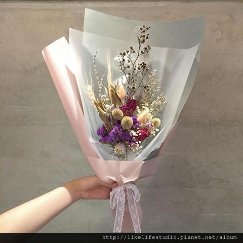 台北乾燥花店花材批發-喜歡生活乾燥花店-情人節乾燥花花束