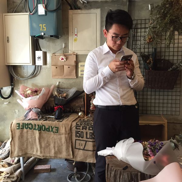 喜歡生活乾燥花店花材批發,客人挑選乾燥花