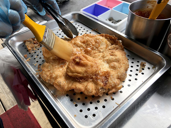 炸到舔手手!《後山林記炸蛋蔥油餅(裕誠店/瑞豐夜市)》新開幕~花蓮必吃人氣小吃北高也吃的到
