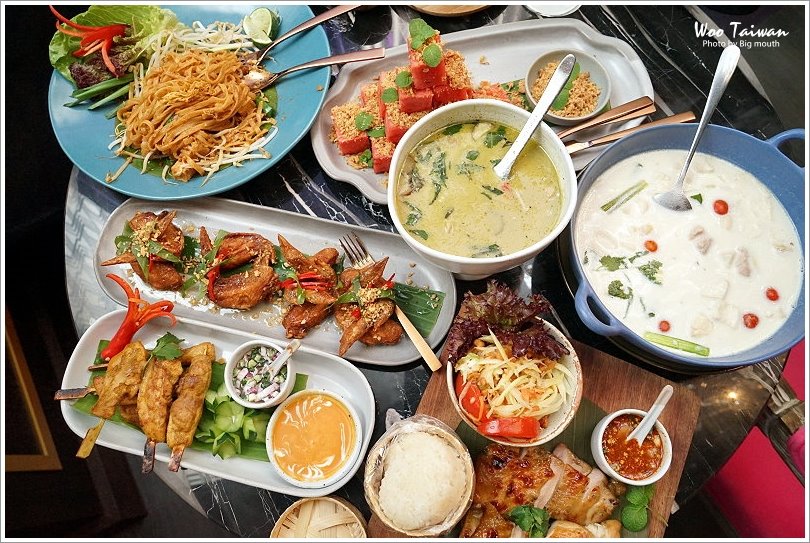 【台中美食】Woo Taiwan米平方店‧來自清邁的華麗宮廷風泰式料理、下午茶,好拍又好吃!