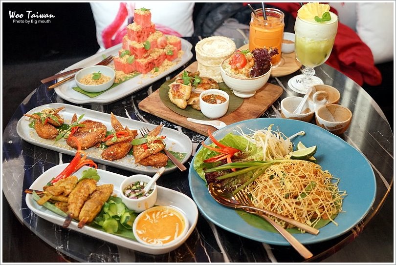 【台中美食】Woo Taiwan米平方店‧來自清邁的華麗宮廷風泰式料理、下午茶,好拍又好吃!