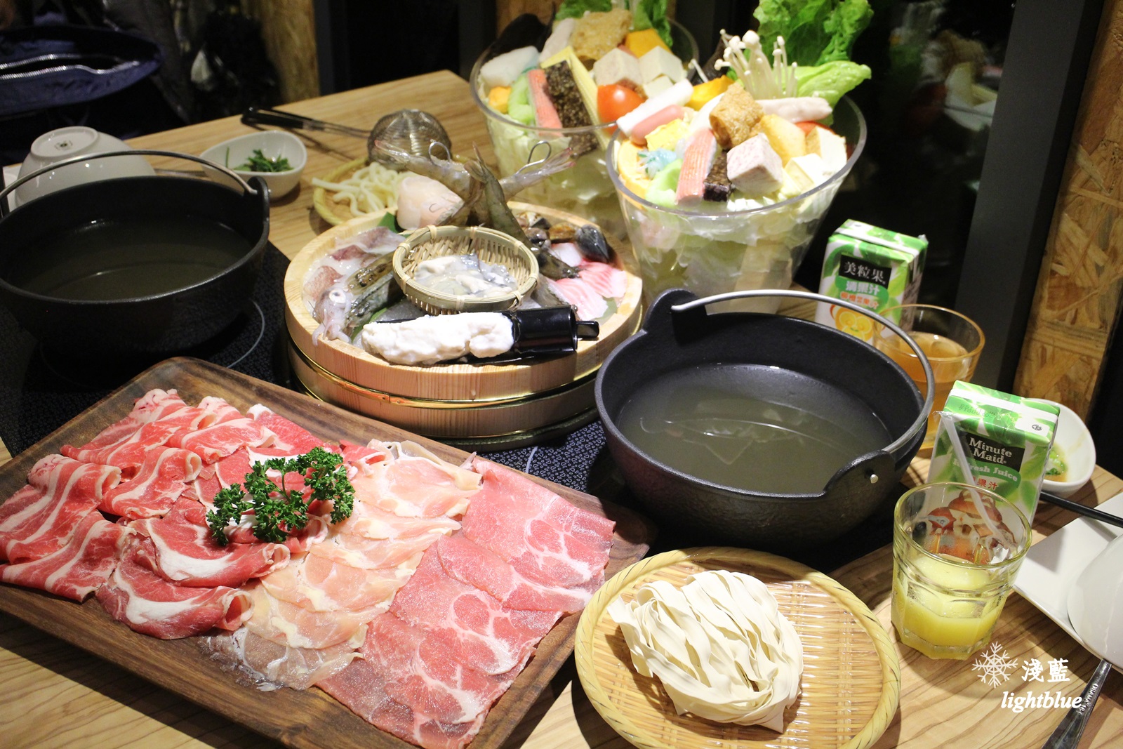 [ 中山站美食 ] 淺藍 × 食鍋憶精緻鍋物～新開幕火鍋，開鍋送鮑魚，打卡送牛小排，還有卡比索冰淇淋吃到飽